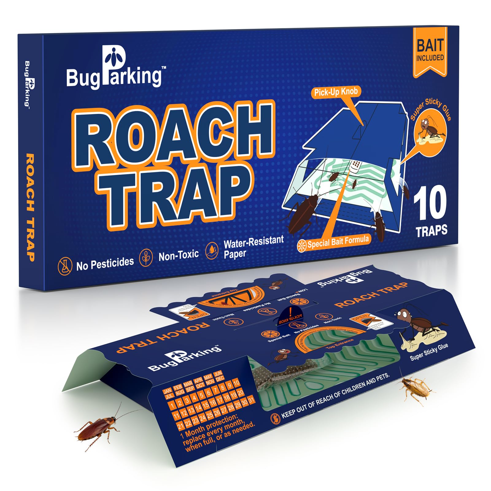 Amazon.com : Roach Traps Indoor Sticky Glue Traps for Roaches (10
